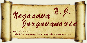 Negosava Jorgovanović vizit kartica